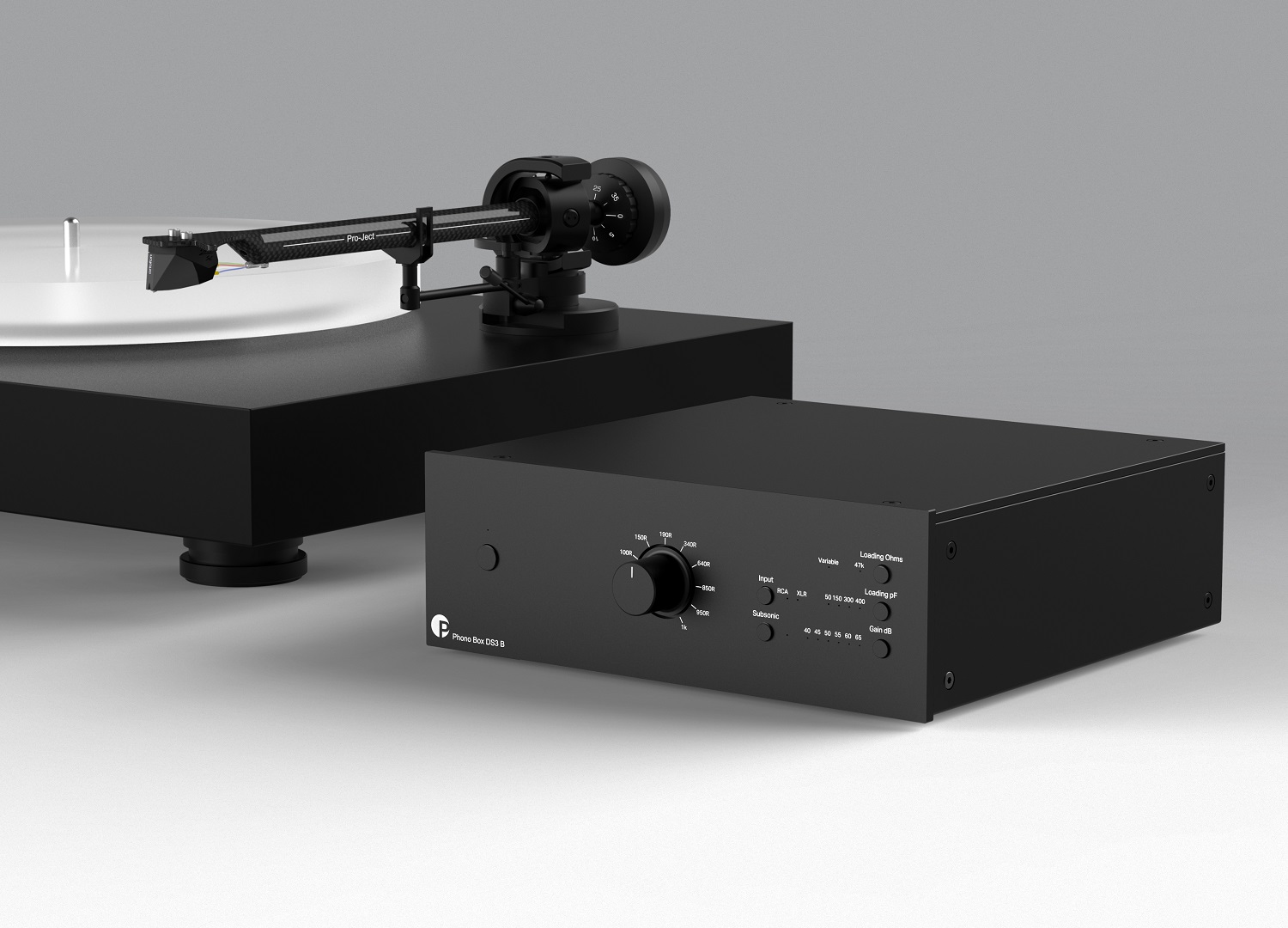 Schéma symetrického zapojení True Balanced Connection Pro-Ject &mdash; MC přenoska, 5-pin, mini XLR a RCA vstupy vedoucí na XLR výstup